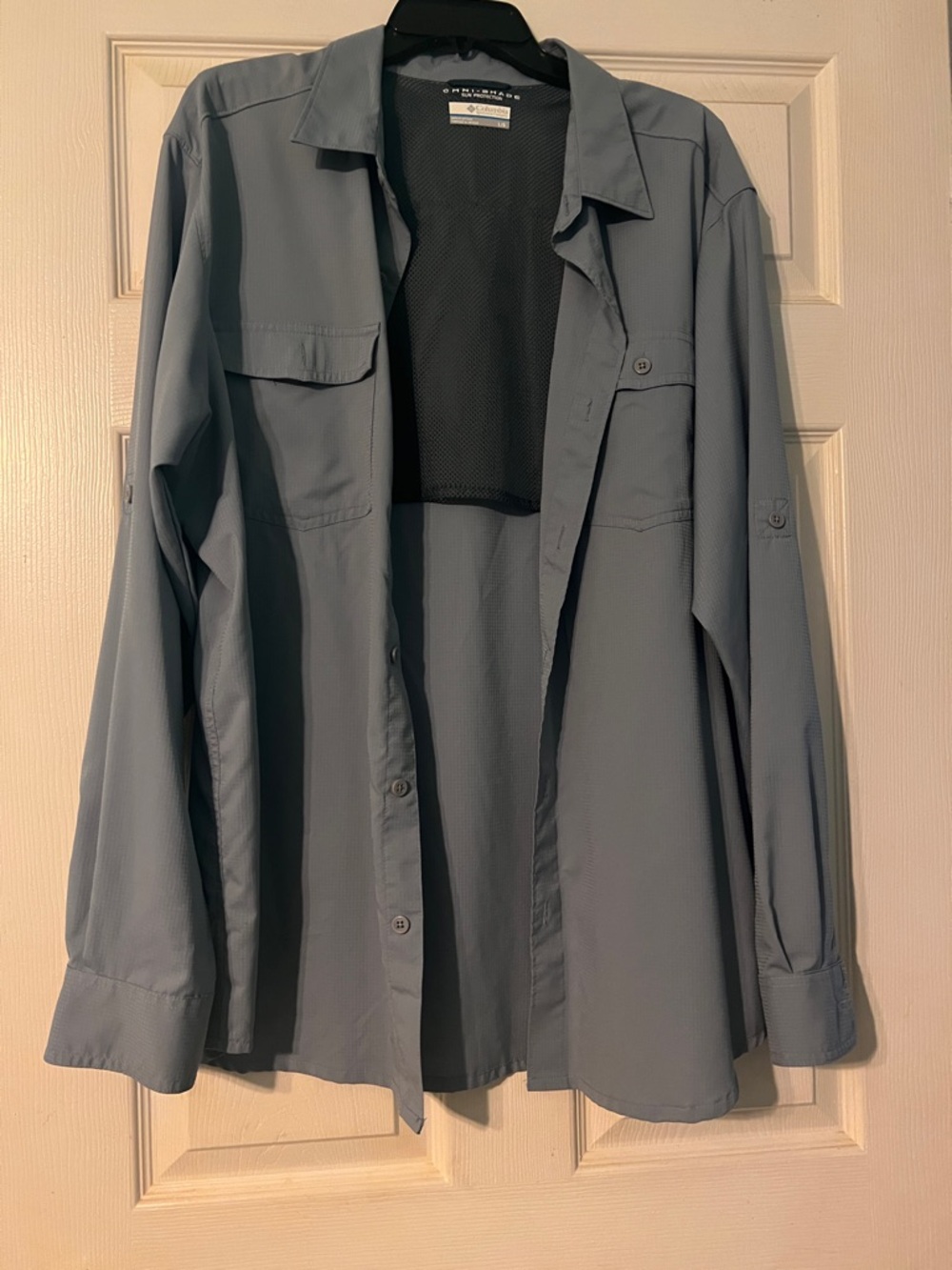 Columbia Omni Shade Sun Protection Long-Sleeve Casual/Fishing Shirt. Size L - Picture 2 of 6